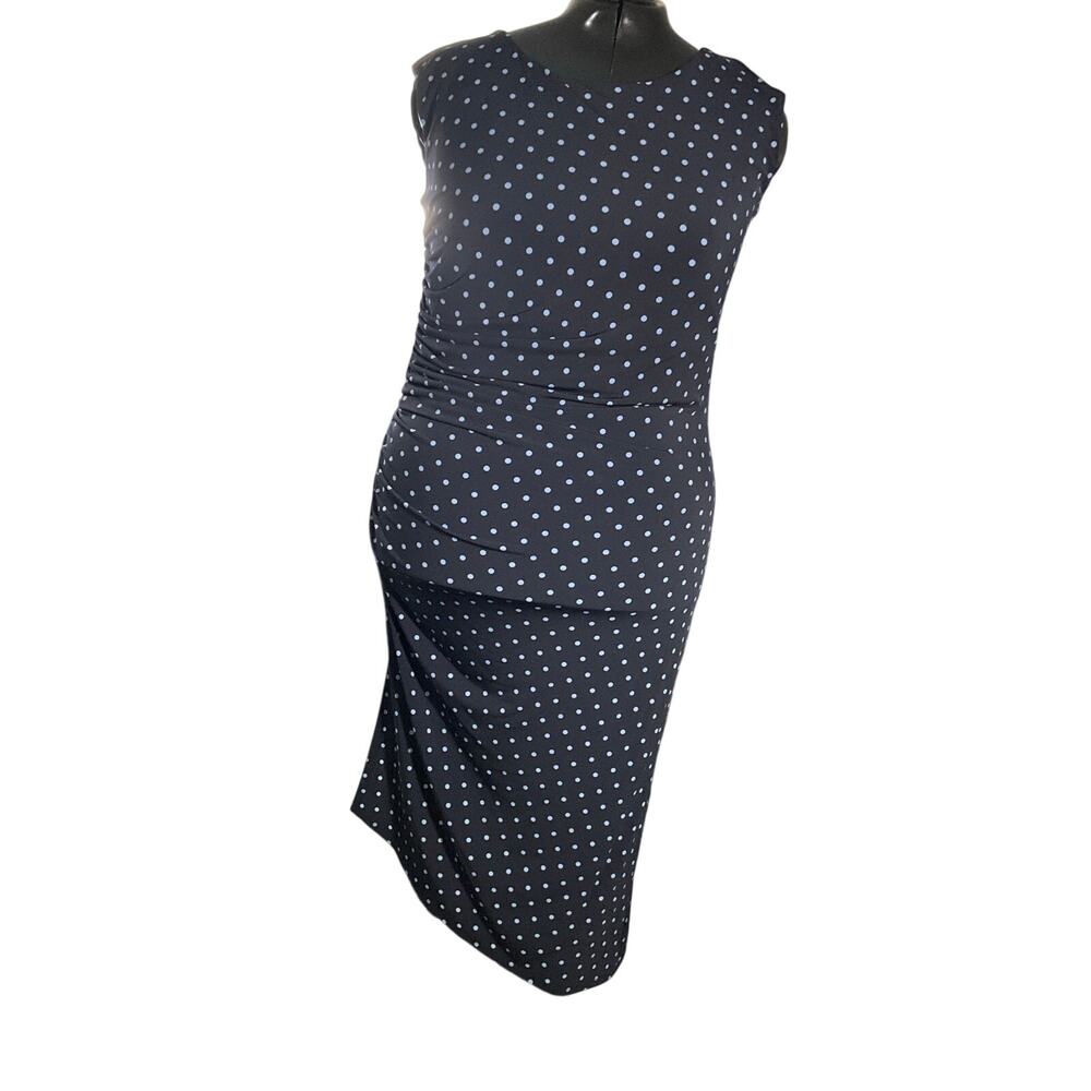 Vince Camuto Pinup Retro Quiet Luxury Polka Dot Sheath Midi Dress NWT Plus 1X